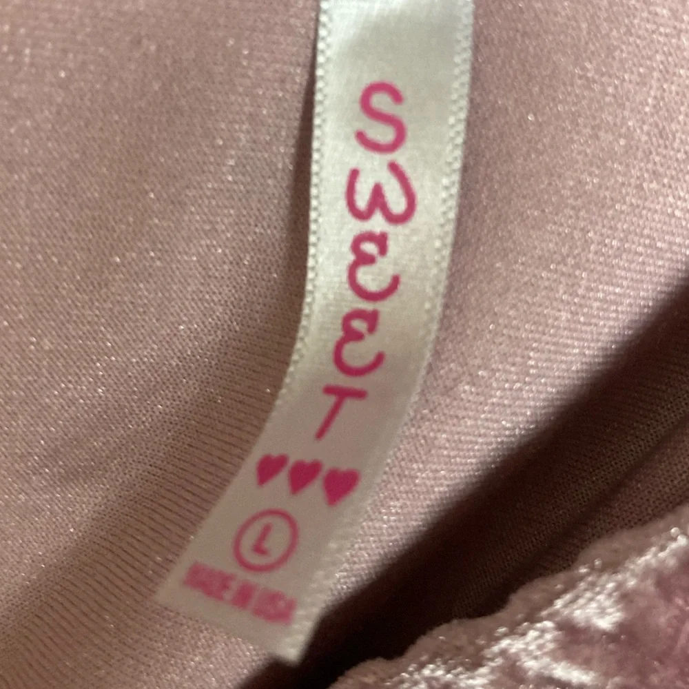 Pink Velvet Stretch Leggings Size Large